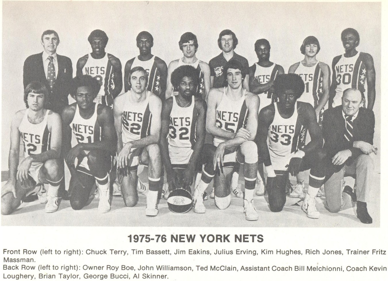 ABA New York Nets Rosters